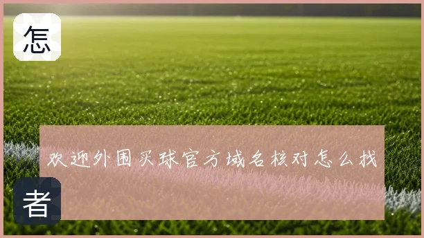 欢迎外围买球官方域名核对怎么找